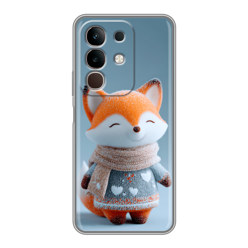 Силиконовый чехол на Vivo Y29, IQOO Z10X 5G с принтом Лиса Силиконовый чехол на Vivo Y29, IQOO Z10X 5G с принтом Лиса