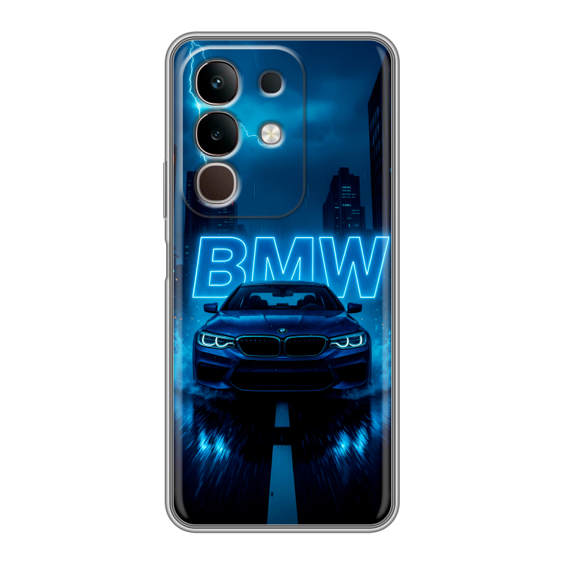 Силиконовый чехол на Vivo Y29, IQOO Z10X 5G с принтом BMW БМВ Силиконовый чехол на Vivo Y29, IQOO Z10X 5G с принтом BMW БМВ