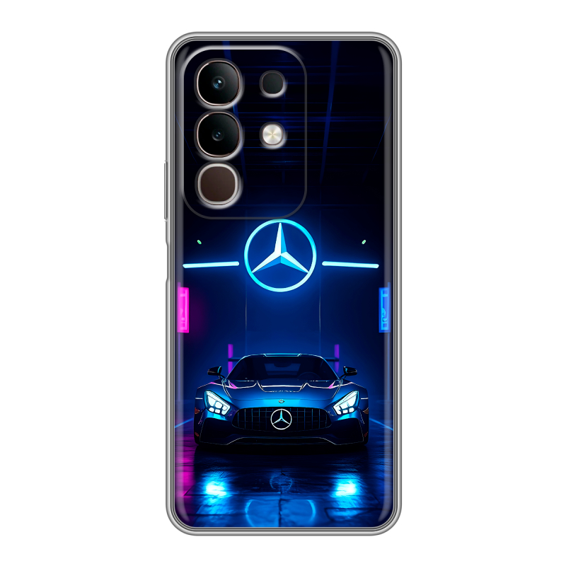 Силиконовый чехол на Vivo Y29, IQOO Z10X 5G с принтом Mercedes Мерседес Силиконовый чехол на Vivo Y29, IQOO Z10X 5G с принтом Mercedes Мерседес
