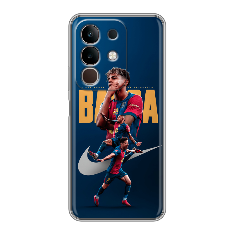 Силиконовый чехол на Vivo Y29, IQOO Z10X 5G с принтом Барселона Barca Yamal Силиконовый чехол на Vivo Y29, IQOO Z10X 5G с принтом Барселона Barca Yamal