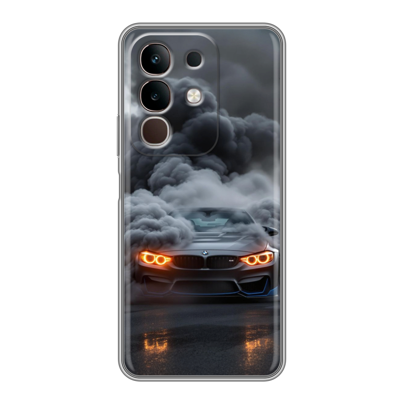 Силиконовый чехол на Vivo Y29, IQOO Z10X 5G с принтом BMW БМВ Силиконовый чехол на Vivo Y29, IQOO Z10X 5G с принтом BMW БМВ