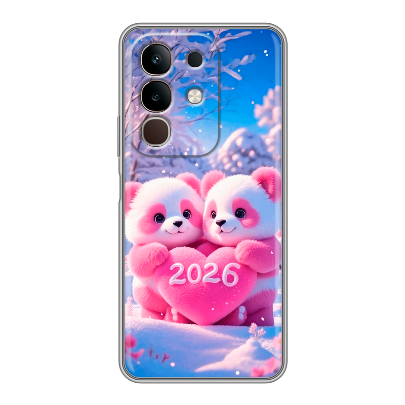Силиконовый чехол на Vivo Y29, IQOO Z10X 5G с принтом Новый год Силиконовый чехол на Vivo Y29, IQOO Z10X 5G с принтом Новый год