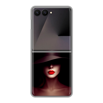 Пластиковый чехол на Samsung Galaxy Z Flip 7 с принтом Девушка в шляпе Пластиковый чехол на Samsung Galaxy Z Flip 7 с принтом Девушка в шляпе
