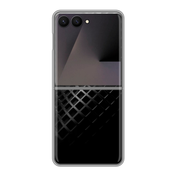 Пластиковый чехол на Samsung Galaxy Z Flip 7 с принтом Текстура металла