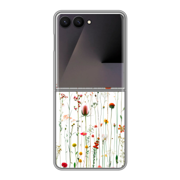 Пластиковый чехол на Samsung Galaxy Z Flip 7 с принтом цветы