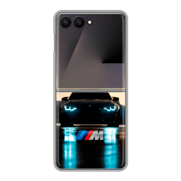 Пластиковый чехол на Samsung Galaxy Z Flip 7 с принтом БМВ BMW Пластиковый чехол на Samsung Galaxy Z Flip 7 с принтом БМВ BMW