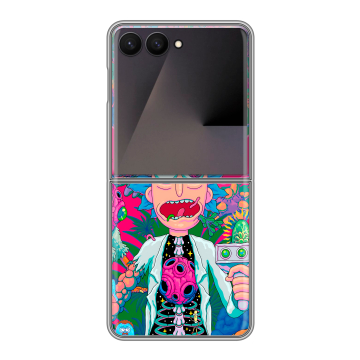 Пластиковый чехол на Samsung Galaxy Z Flip 7 с принтом Рик и Морти Rick Morty Пластиковый чехол на Samsung Galaxy Z Flip 7 с принтом Рик и Морти Rick Morty