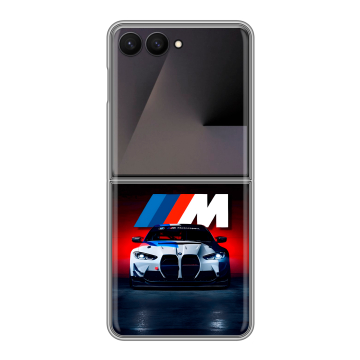 Пластиковый чехол на Samsung Galaxy Z Flip 7 с принтом БМВ BMW Пластиковый чехол на Samsung Galaxy Z Flip 7 с принтом БМВ BMW