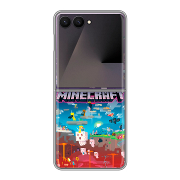 Пластиковый чехол на Samsung Galaxy Z Flip 7 с принтом Майнкрафт Minecraft Пластиковый чехол на Samsung Galaxy Z Flip 7 с принтом Майнкрафт Minecraft