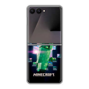 Пластиковый чехол на Samsung Galaxy Z Flip 7 с принтом Майнкрафт Minecraft Пластиковый чехол на Samsung Galaxy Z Flip 7 с принтом Майнкрафт Minecraft