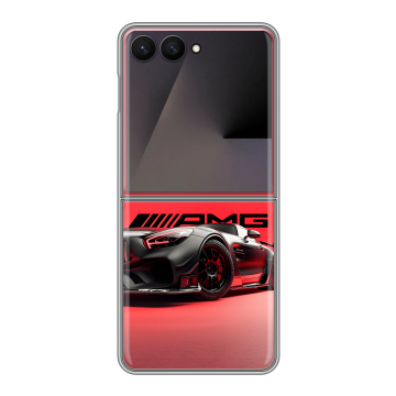 Пластиковый чехол на Samsung Galaxy Z Flip 7 с принтом Мерседес Mercedes AMG Пластиковый чехол на Samsung Galaxy Z Flip 7 с принтом Мерседес Mercedes AMG