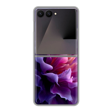 Пластиковый чехол на Samsung Galaxy Z Flip 7 с принтом женский цветы