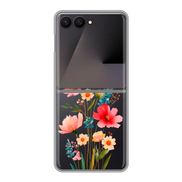 Пластиковый чехол на Samsung Galaxy Z Flip 7 с принтом Цветы Пластиковый чехол на Samsung Galaxy Z Flip 7 с принтом Цветы