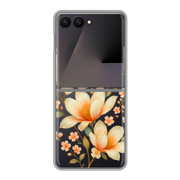 Пластиковый чехол на Samsung Galaxy Z Flip 7 с принтом Цветы Пластиковый чехол на Samsung Galaxy Z Flip 7 с принтом Цветы