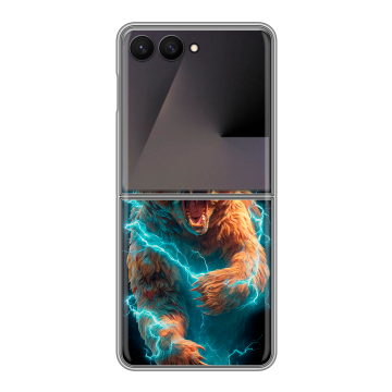 Пластиковый чехол на Samsung Galaxy Z Flip 7 с принтом Медведь Пластиковый чехол на Samsung Galaxy Z Flip 7 с принтом Медведь