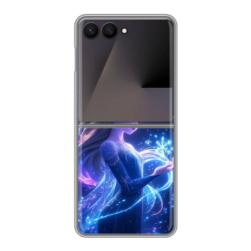 Пластиковый чехол на Samsung Galaxy Z Flip 7 с принтом Холодное сердце Frozen Пластиковый чехол на Samsung Galaxy Z Flip 7 с принтом Холодное сердце Frozen