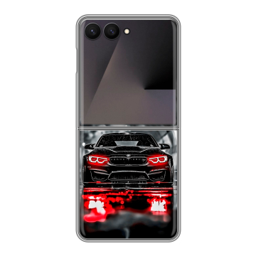 Пластиковый чехол на Samsung Galaxy Z Flip 7 с принтом BMW БМВ Пластиковый чехол на Samsung Galaxy Z Flip 7 с принтом BMW БМВ