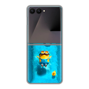 Пластиковый чехол на Samsung Galaxy Z Flip 7 с принтом Миньоны Пластиковый чехол на Samsung Galaxy Z Flip 7 с принтом Миньоны