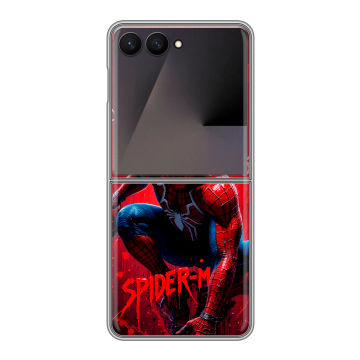 Пластиковый чехол на Samsung Galaxy Z Flip 7 с принтом Spiderman Человек паук Пластиковый чехол на Samsung Galaxy Z Flip 7 с принтом Spiderman Человек паук