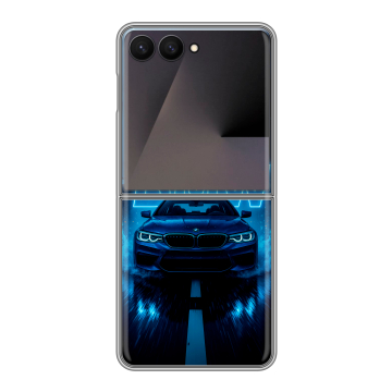 Пластиковый чехол на Samsung Galaxy Z Flip 7 с принтом BMW БМВ