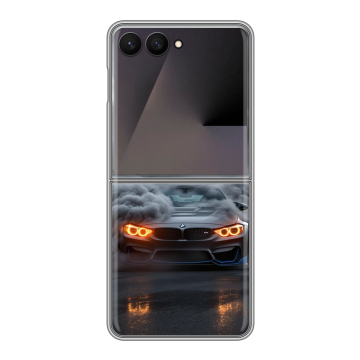 Пластиковый чехол на Samsung Galaxy Z Flip 7 с принтом BMW БМВ Пластиковый чехол на Samsung Galaxy Z Flip 7 с принтом BMW БМВ