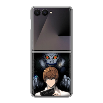 Пластиковый чехол на Samsung Galaxy Z Flip 7 с принтом Death note Тетрадь смерти Пластиковый чехол на Samsung Galaxy Z Flip 7 с принтом Death note Тетрадь смерти