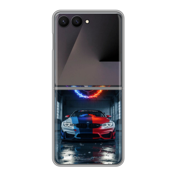 Пластиковый чехол на Samsung Galaxy Z Flip 7 с принтом BMW БМВ Пластиковый чехол на Samsung Galaxy Z Flip 7 с принтом BMW БМВ