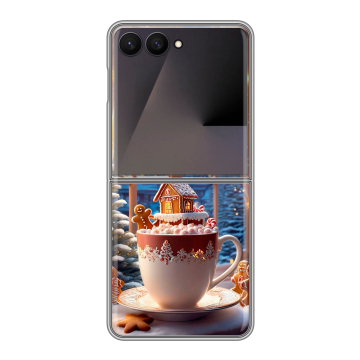 Пластиковый чехол на Samsung Galaxy Z Flip 7 с принтом Новый год Пластиковый чехол на Samsung Galaxy Z Flip 7 с принтом Новый год