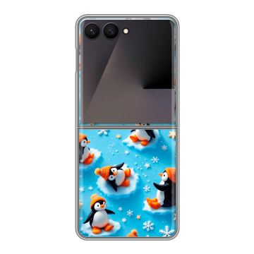 Пластиковый чехол на Samsung Galaxy Z Flip 7 с принтом Новый год Пластиковый чехол на Samsung Galaxy Z Flip 7 с принтом Новый год