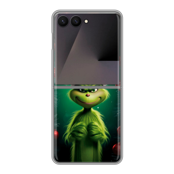 Пластиковый чехол на Samsung Galaxy Z Flip 7 с принтом Гринч Новый год Рождество Пластиковый чехол на Samsung Galaxy Z Flip 7 с принтом Гринч Новый год Рождество