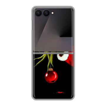 Пластиковый чехол на Samsung Galaxy Z Flip 7 с принтом Новый год Гринч Пластиковый чехол на Samsung Galaxy Z Flip 7 с принтом Новый год Гринч