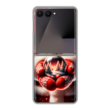 Пластиковый чехол на Samsung Galaxy Z Flip 7 с принтом Новый год Пластиковый чехол на Samsung Galaxy Z Flip 7 с принтом Новый год