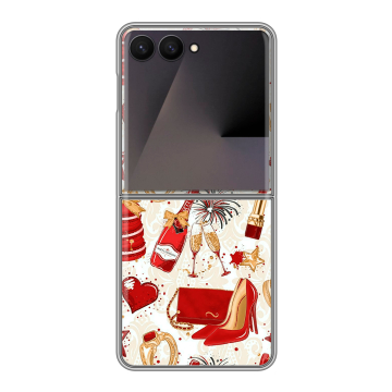 Пластиковый чехол на Samsung Galaxy Z Flip 7 с принтом Новый год Пластиковый чехол на Samsung Galaxy Z Flip 7 с принтом Новый год