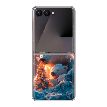 Пластиковый чехол на Samsung Galaxy Z Flip 7 с принтом Новый год Пластиковый чехол на Samsung Galaxy Z Flip 7 с принтом Новый год