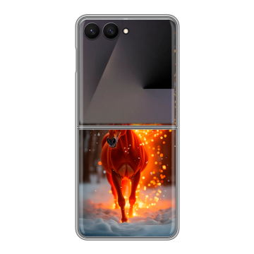 Пластиковый чехол на Samsung Galaxy Z Flip 7 с принтом Новый год Пластиковый чехол на Samsung Galaxy Z Flip 7 с принтом Новый год