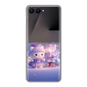 Пластиковый чехол на Samsung Galaxy Z Flip 7 с принтом Новый год Пластиковый чехол на Samsung Galaxy Z Flip 7 с принтом Новый год