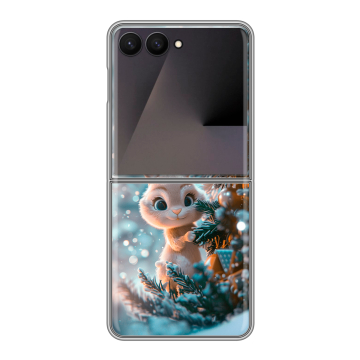 Пластиковый чехол на Samsung Galaxy Z Flip 7 с принтом Новый год Пластиковый чехол на Samsung Galaxy Z Flip 7 с принтом Новый год