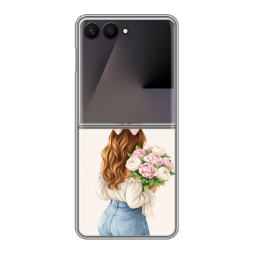 Пластиковый чехол на Samsung Galaxy Z Flip 7 с принтом женский