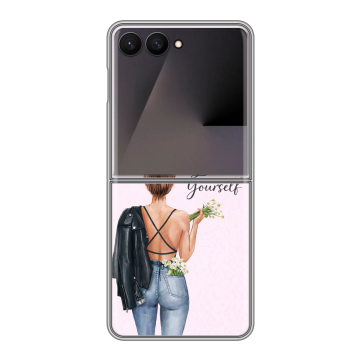 Пластиковый чехол на Samsung Galaxy Z Flip 7 с принтом женский