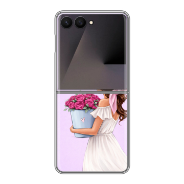 Пластиковый чехол на Samsung Galaxy Z Flip 7 с принтом женский