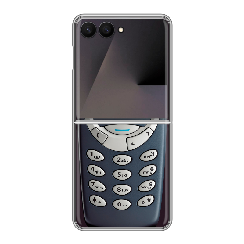 Пластиковый чехол на Samsung Galaxy Z Flip 7 с принтом Старый телефон Пластиковый чехол на Samsung Galaxy Z Flip 7 с принтом Старый телефон