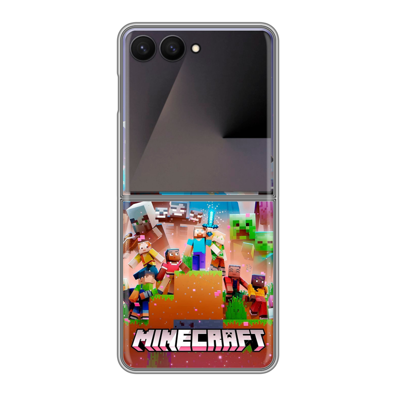 Пластиковый чехол на Samsung Galaxy Z Flip 7 с принтом Майнкрафт Minecraft Пластиковый чехол на Samsung Galaxy Z Flip 7 с принтом Майнкрафт Minecraft