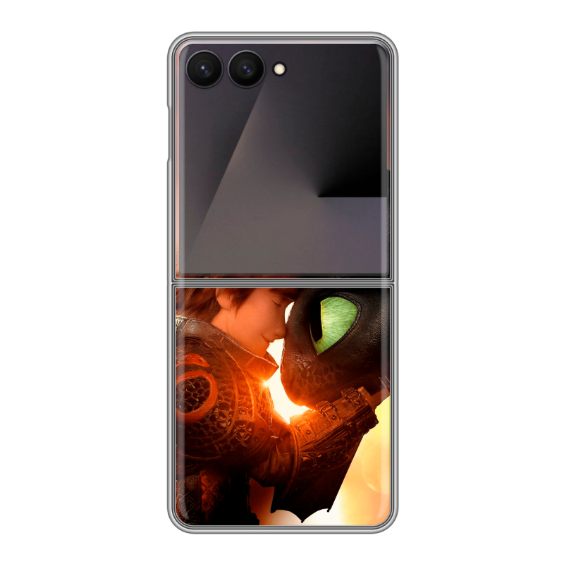 Пластиковый чехол на Samsung Galaxy Z Flip 7 с принтом Как приручить дракона Пластиковый чехол на Samsung Galaxy Z Flip 7 с принтом Как приручить дракона