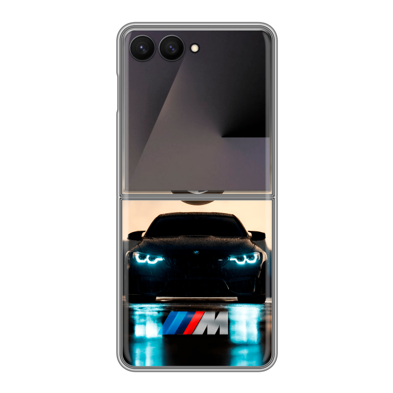 Пластиковый чехол на Samsung Galaxy Z Flip 7 с принтом БМВ BMW Пластиковый чехол на Samsung Galaxy Z Flip 7 с принтом БМВ BMW