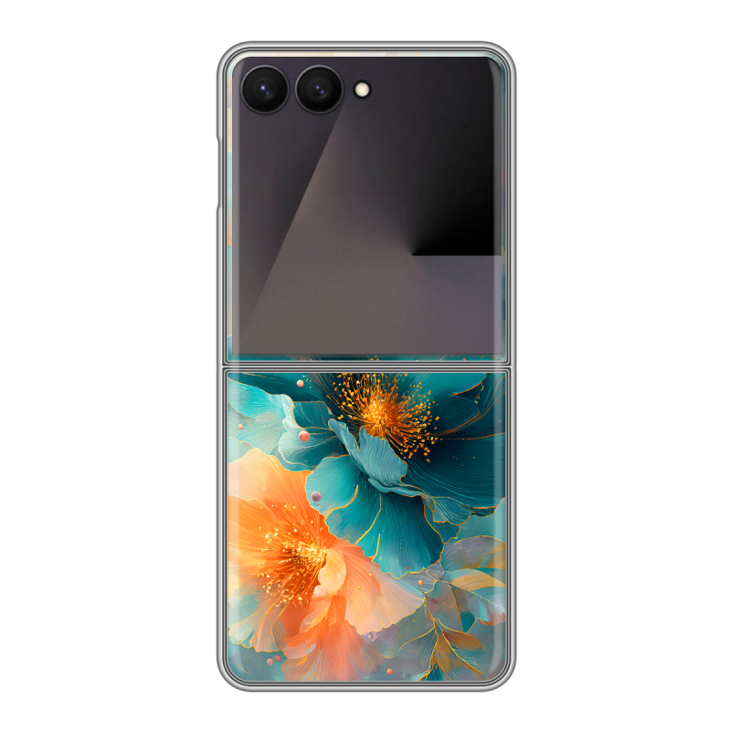 Пластиковый чехол на Samsung Galaxy Z Flip 7 с принтом Цветы Пластиковый чехол на Samsung Galaxy Z Flip 7 с принтом Цветы
