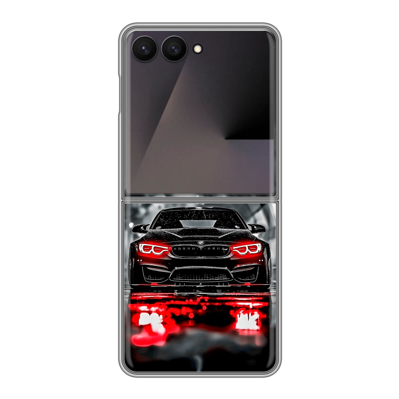 Пластиковый чехол на Samsung Galaxy Z Flip 7 с принтом BMW БМВ Пластиковый чехол на Samsung Galaxy Z Flip 7 с принтом BMW БМВ