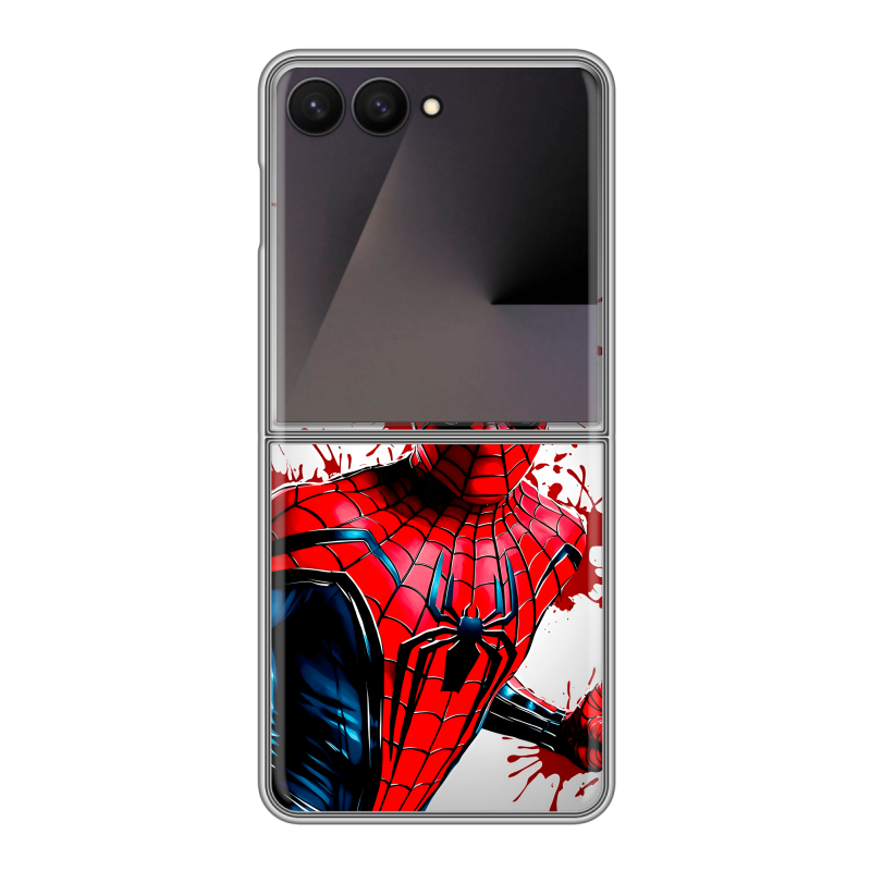 Пластиковый чехол на Samsung Galaxy Z Flip 7 с принтом Spiderman Человек паук Пластиковый чехол на Samsung Galaxy Z Flip 7 с принтом Spiderman Человек паук