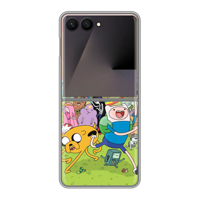 Пластиковый чехол на Samsung Galaxy Z Flip 7 с принтом Adventure time Время приключений Пластиковый чехол на Samsung Galaxy Z Flip 7 с принтом Adventure time Время приключений