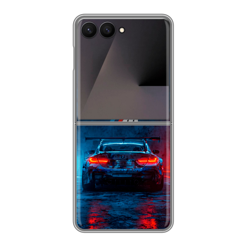Пластиковый чехол на Samsung Galaxy Z Flip 7 с принтом BMW БМВ Пластиковый чехол на Samsung Galaxy Z Flip 7 с принтом BMW БМВ