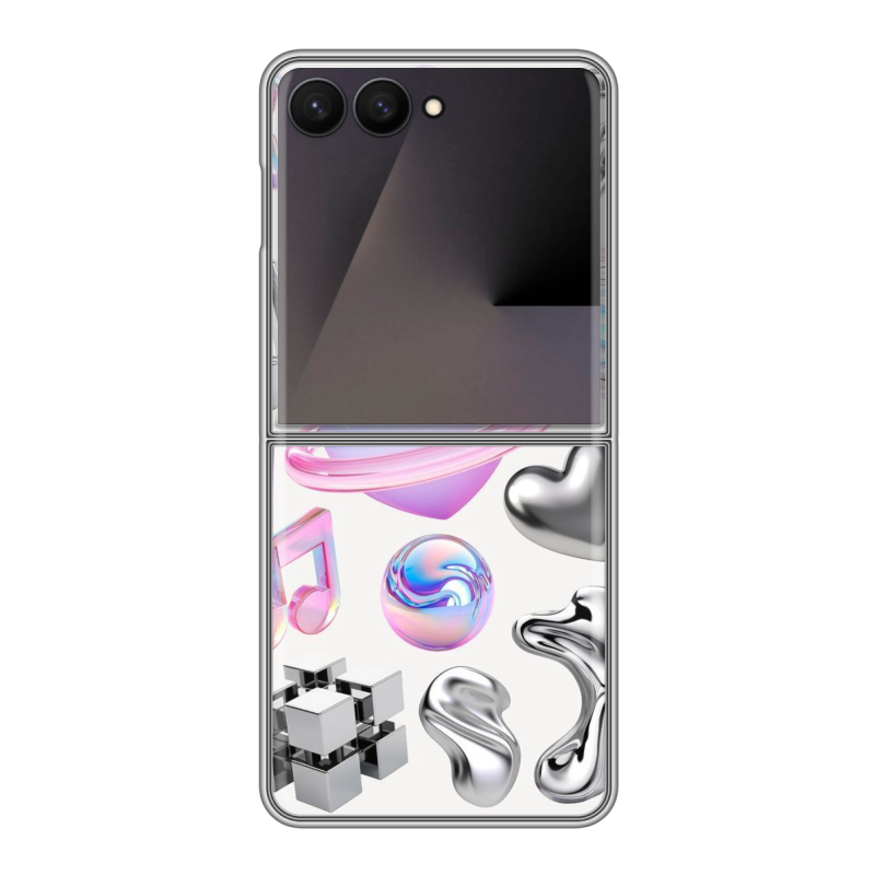 Пластиковый чехол на Samsung Galaxy Z Flip 7 с принтом Y2K Пластиковый чехол на Samsung Galaxy Z Flip 7 с принтом Y2K